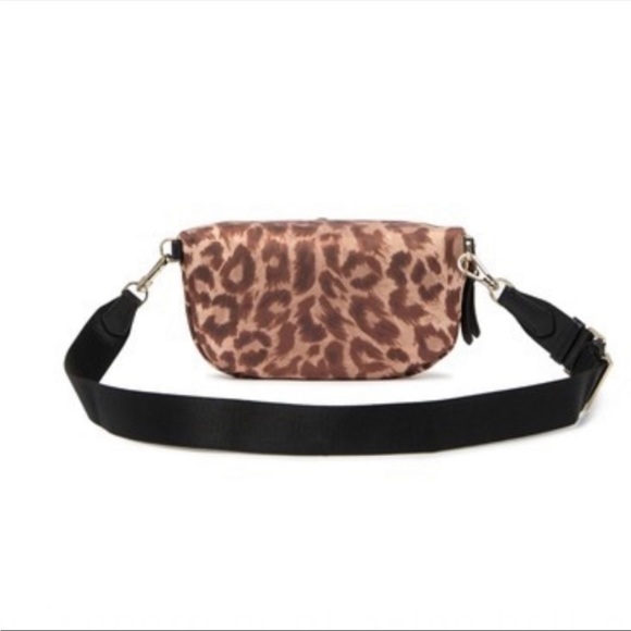 💥ONE DAY SALE💥 KATE SPADE Leopard Taylor Medium Satin Nylon Belt Bag Crossbody - Picture 5 of 12